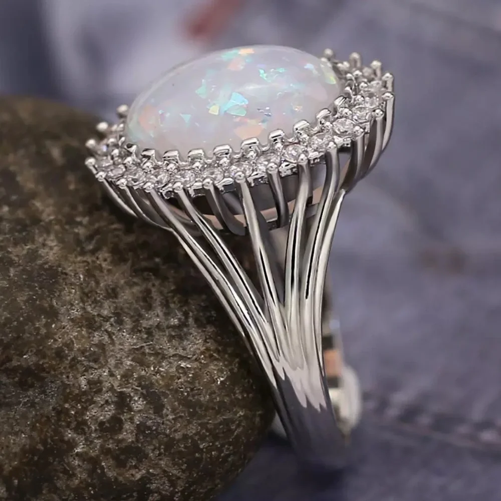 New Opal 925 Sterling Silver Ring - Picture 5 of 6